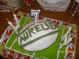 Gateau d'anniversaire : Ballon de Rugby