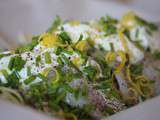 Filet de merlan courgettes citron en papillote