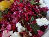 Salade de sarrasin, betterave crue et feta