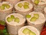 Verrine concombre et rillettes de thon