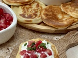 Blinis creme de feta grenade