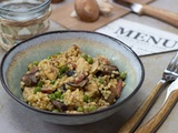 Couscous perle petits pois champignons avec ou sans cookeo