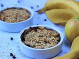 Crumble pommes bananes chocolat sans beurre