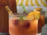 Iced tea peche framboise hibiscus