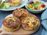 Quiches legeres tomates champignons bacon feta