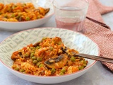 Risotto tomate petits pois champignons avec ou sans cookeo