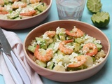 Salade de quinoa aux crevettes