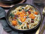 Tagliatelles butternut jambon cru noisettes avec ou sans cookeo