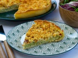 Tarte légère courgettes ail façon crumble