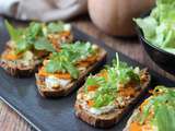 Tartines butternut feta roquette