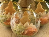 Verrines boules de noel