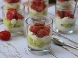 Verrines concombre tomate feta