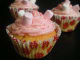 Cupcakes fraise et chamallows