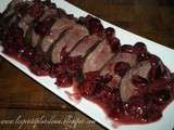 Magret de canard aux cerises