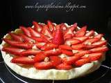 Tarte aux fraises et nougat