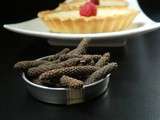 Tartelettes chocolat blanc framboises et poivre long