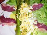 Asperges vertes mimosa vinaigrette exotique