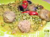 Tajine de boulettes de boeuf aux petits pois