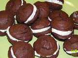 Whoopies pie chocolat fourrage mascarpone