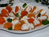 Abricots moelleux farcis à la ricotta aux pistaches et aux noix