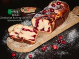 Babka aux cranberries fraiches et sirop d'érable