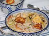 Blanquette de quenelles de brochet aux poireaux