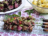 Brochettes de boeuf à la coriandre