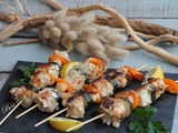 Brochettes de loup de mer