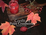 Confiture poires et cranberries fraiches