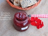 Confiture rhubarbe framboises