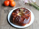 Couronne briochée à la fleur d'oranger et l' orange confite