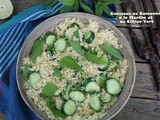 Couscous au concombre, à la menthe fraiche et au au citron vert