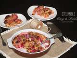 Crumble au coing et aux framboises