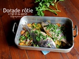 Dorade rôtie à l'ail et au persil