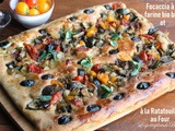 Focaccia à la farine bio bise et à la ratatouille au four - balade lozérienne à Nimes le Vieux sur le Causse Méjean