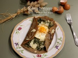 Galette bretonne aux blettes, parmesan et oeuf au plat