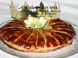 Galette des rois à la crème d'amandes aux marrons et compotée de pommes