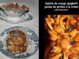 Galettes de courge spaghetti, poelee de girolles a la creme