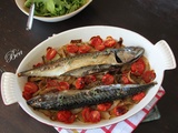 Maquereaux au four, au thym citron, pommes de terre et tomates cerise