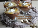 Mousse au chocolat et banane flambée au rhum