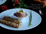 Oeuf à la coque et mouillettes d'asperges panées