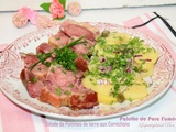 Palette de porc fumée et salade de pommes de terre aux cornichons