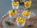 Panna cotta à la vanille, salsa de mangue