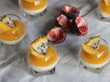 Panna cotta fruit de la passion et mangue