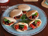 Petits pains pitta garnis aux merguez et aux tomates confites maison