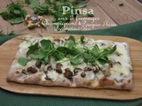 Pinsa aux 3 fromages, champignons et pourpier d'hiver