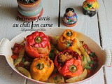Poivrons farcis au chili con carne
