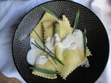 Ravioli aux asperges sauce citronnée