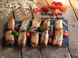 Rouleaux à la féta et aux poivrons marinés