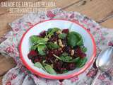 Salade de lentilles beluga, betteraves et noix